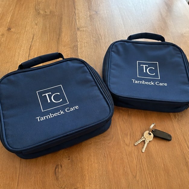 Personalized lunch bags — customer photo